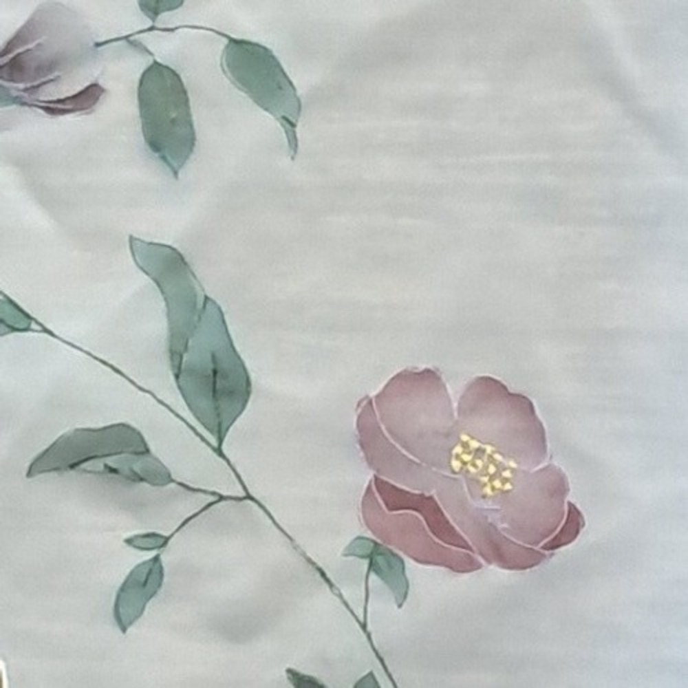 Sheer Floral Embroidered Cafe‎ Curtains Scalloped Edge Window Valance Set